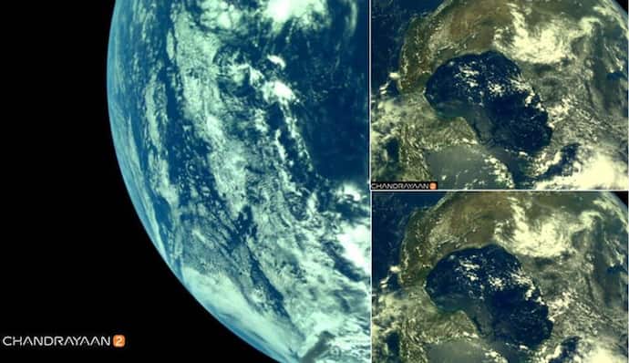अंतरिक्ष से ऐसी नजर आती है पृथ्वी, चंद्रयान-2 ने भेजी पहली तस्वीर