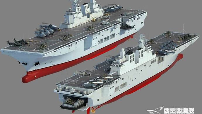 चीन ने पानी में उतारा अपना हाइटेक जहाज, हेलिकॉप्टर भी कर सकते हैं लैंड