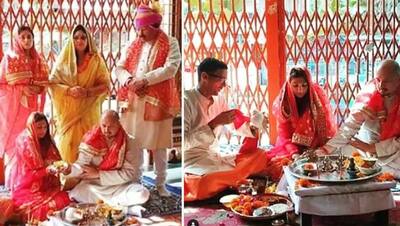 शादी के पांच दिन बाद पति संग लाल जोड़े में मंदिर पहुंची 'ये रिश्ता क्या कहलाता है' की एक्ट्रेस: PHOTOS