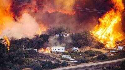 PHOTOS: अमेरिका के जंगलों में भड़की आग, आपातकाल घोषित; 50 हजार लोगों को घर खाली करने का आदेश