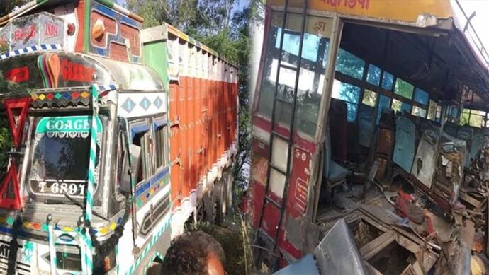 रोडवेज बस और ट्रक की टक्कर : 9 लोगों की मौत, 17 घायल, परिजनों को मदद की घोषणा
