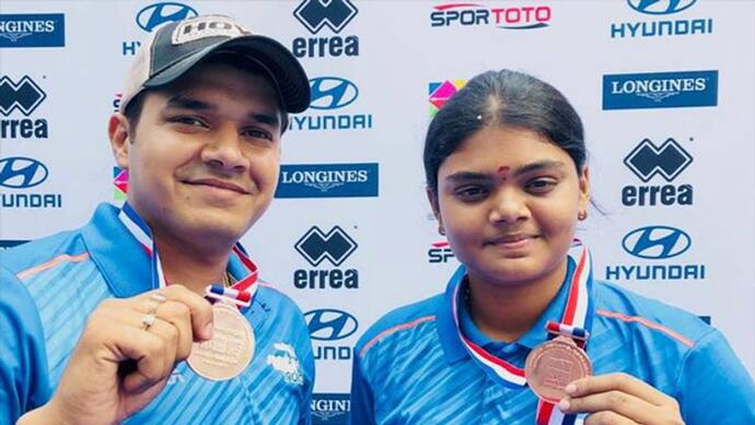 एशियाई तीरंदाजी चैम्पियनशिप में भारत का कमाल, मिक्स्ड डबल में अभिषेक-ज्योति ने जीता गोल्ड मेडल