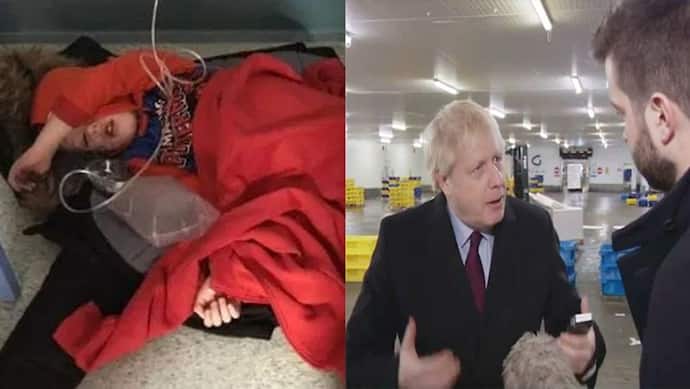 अस्पताल में फर्श पर लेटे बच्चे की तस्वीर पर भड़के ब्रिटिश पीएम, रिपोर्टर का फोन छीनकर जेब में रखा