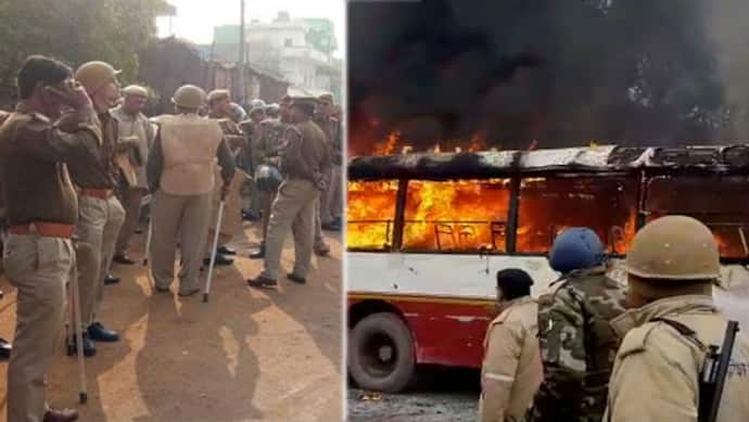 CAA को लेकर उग्र हुए प्रदर्शनकारियों ने बस में लगाई आग, डीजीपी की अपील- बच्चों को प्रदर्शन में न जाने दें