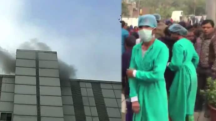 नोएडा के ESI अस्पताल में लगी आग, दमकल की 3 गाड़ियां काबू पाने लगी