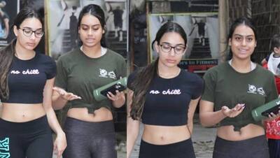 हाथ में बॉटल और टी शर्ट को फोल्ड कर आउटिंग पर अजय देवगन की बेटी, लोगों ने फिर किए ऐसे सवाल