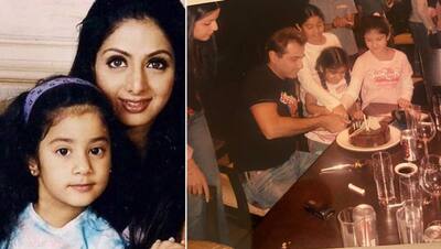 कभी ऐसी दिखती थी श्रीदेवी की बेटी, चाचा ने केक काटते हुए शेयर की बचपन की फोटो