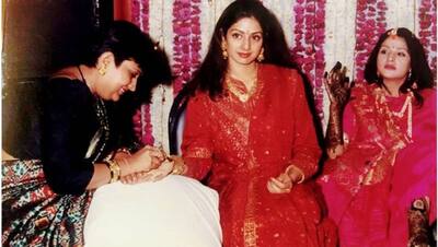 देवर की शादी से सामने आई श्रीदेवी की 23 साल पुरानी फोटो, लाल जोड़े में मेहंदी लगवाती आईं नजर
