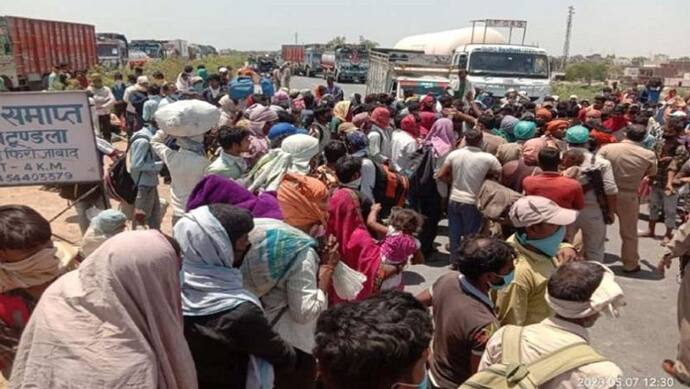पैदल ही जयपुर से बिहार जा रहे थे मजदूर, पुलिस ने रोका तो जमकर हुआ हंगामा; फूले प्रशासन के हाथ-पैर
