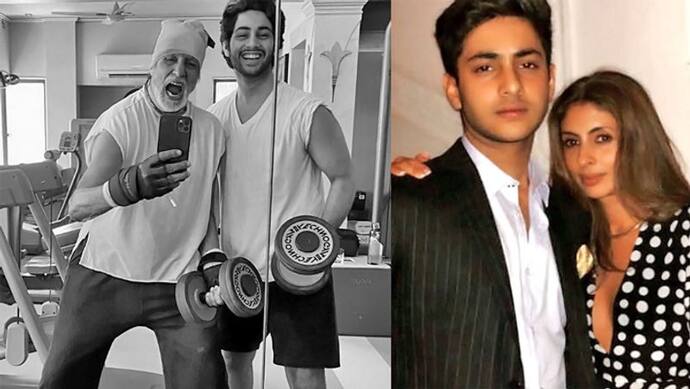 नाती के साथ अमिताभ बच्चन ने जिम में किया वर्कआउट, नाना के एक्सप्रेशन देख हंस पड़े अगस्त्य