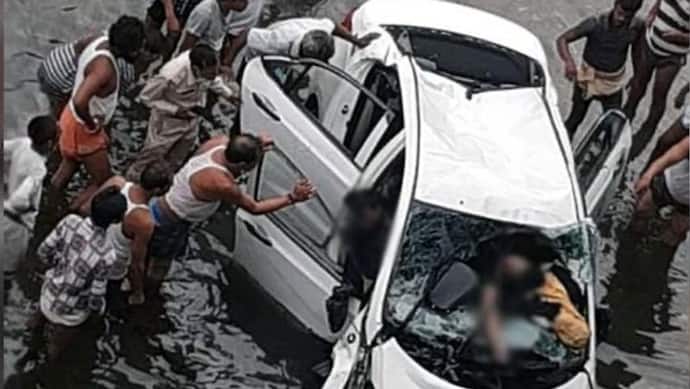 दिल दहला देने वाला हादसा: 35 फीट नीचे पुल से जा गिरी कार, एक ही परिवार के 5 लोगों की दर्दनाक मौत