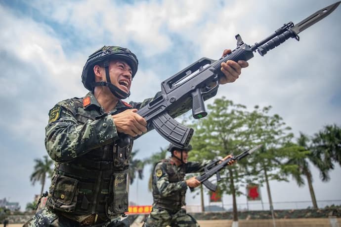 amid india china border dispute china army conducts Maneuvers KPP