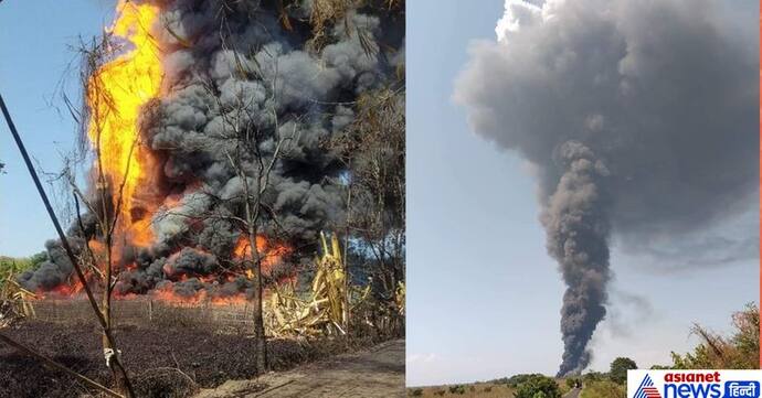 असमः 10 km. दूर से दिख रही ऑयल इंडिया के कुएं में लगी आग, 6000 लोगों को हटाया गया, 4 हफ्ते में बुझेगी