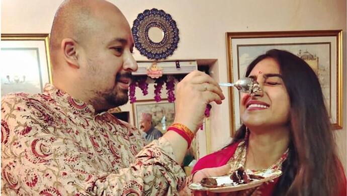 शादी के बाद टीवी एक्ट्रेस ने मनाया पहला बर्थडे, खुशी के मारे पति ने केक खिलाने की जगह लगा दिया नाक पर