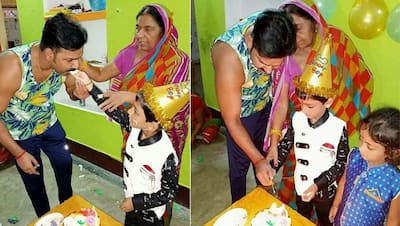 भतीजे की खुशी की खातिर पवन सिंह ने घर पर ही किया सेलिब्रेशन, दादी के साथ मिलकर पोते ने काटा केक