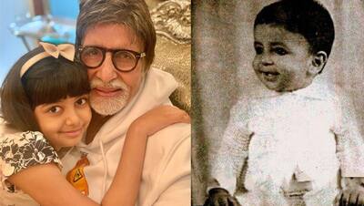 दादाजी को गले लगाकर पोती आराध्या ने कुछ इस अंदाज में किया विश तो खिल उठा अमिताभ बच्चन का चेहरा, PHOTOS