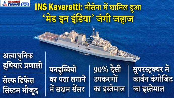 नौसेना की बढ़ेगी ताकत; आज बेड़े में शामिल हुई INS कवरत्ती; जानें 'मेड इन इंडिया' जंगी जहाज की खासियत