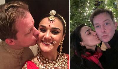 करवा चौथ पर प्रीति जिंटा को सजी-धजी देख खुद को रोक नहीं पाया पति, स्माइल देख कर लिया KISS
