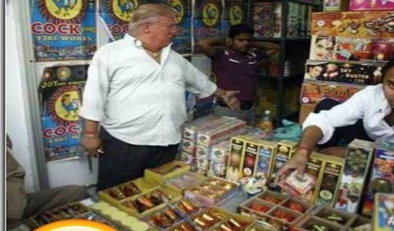हंसते-हंसते: राष्ट्रपति चुनाव हारते ही भारत पहुंचे ट्रंप, वायरल हुई दुकान में पटाखे बेचते हुए ये तस्वीर