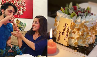 बर्थडे पर मोनालिसा को पति ने दिया सरप्राइज, नहीं रहा खुशी का ठिकाना, केक काटकर यूं मनाया जन्मदिन