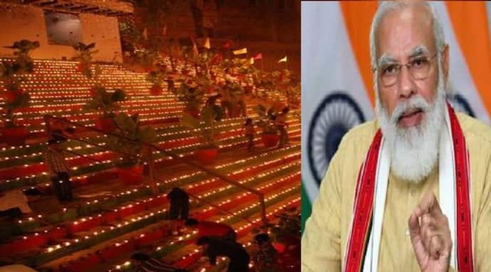 PM Narendra Modi visited Varanasi on Dev Diwali, burnt 15 lakh diyas at 84 ghats