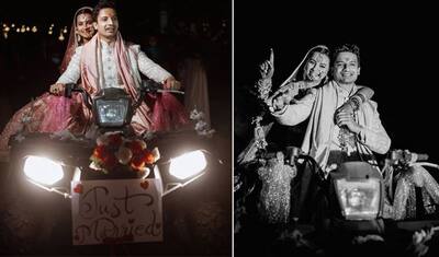 शादी के बाद अपनी दुल्हन को बाइक पर बैठाकर ले गया मिर्जापुर का रोबिन, देखें वेडिंग की इनसाइड फोटो