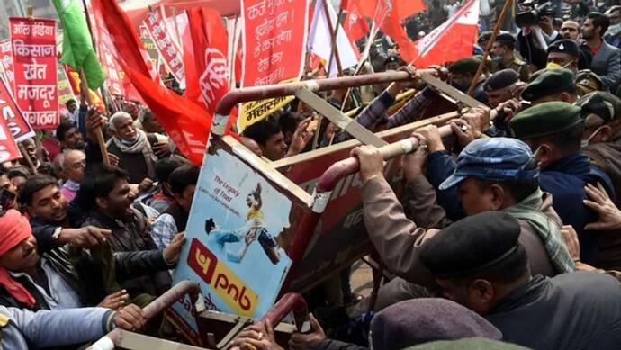 बिहार: वाम दलों की अगुआई में किसानों का मार्च, पुलिस ने रोका तो झड़प के बाद लाठीचार्ज