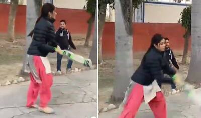 सूट-सलवार,बालों में चोटी कर देसी गर्ल स्टाइल में क्रिकेट खेलती दिखी श्रीदेवी की बेटी, वीडियो वायरल
