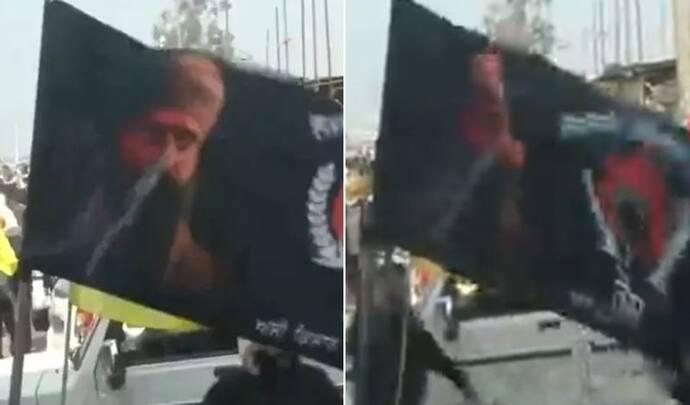 लुधियाना में चक्का-जाम के दौरान काले झंडे पर दिखी भिंडरवाले की फोटो, हुई वायरल!