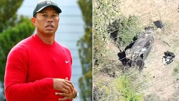 गोल्फर टाइगर वुड्स की कार का एक्सीडेंट, कई बार पलटी, एयरबैग की वजह से जान बची-पैर में गंभीर चोट