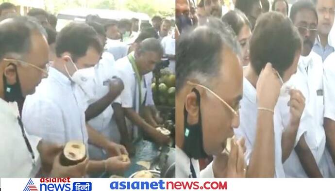 तमिलनाडु: गाड़ी रुकवाई और अचानक फल खाने पहुंचे राहुल गांधी, देखें Video