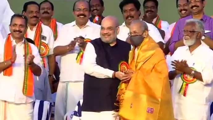 Kerala election : अमित शाह ने रामकृष्ण आश्रम में 27 मठों के साधु-संतों से मुलाकात की