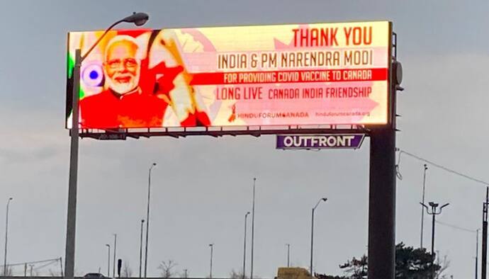 ऐसा क्या हुआ कि कनाडा की सड़कों पर लगा मोदी का पोस्टर, लिखा- Thank You PM Narendra Modi