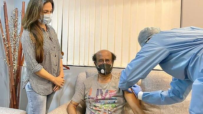 Bollywood Update: 70 साल के रजनीकांत ने लगवाई कोरोना वैक्सीन, बेटी सौंद्रर्या ने शेयर की PHOTO