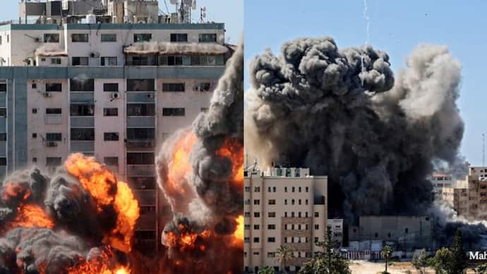 इजराइल ने एयरस्ट्राइक कर गाजा में 12 मंजिला इमारत तबाह की, इसमें अल जजीरा और AP समेत कई मीडिया ऑफिस थे