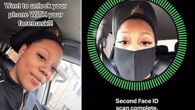 महिला ने फेस मास्क पहनकर चेहरे से फोन को किया अनलॉक, वीडियो शेयर कर बताया तरीका