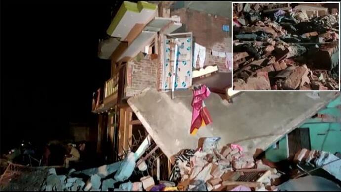 यूपीः गोंडा में सिलेंडर ब्लास्ट के बाद ढह गई 2 मंजिला बिल्डिंग, 4 बच्चों सहित 8 की मौत