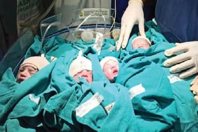 UP में महिला ने जान जोखिम में डाल 4 बच्चों को एक साथ दिया जन्म, 3 भाइयों के साथ दुनिया में आई एक बहन