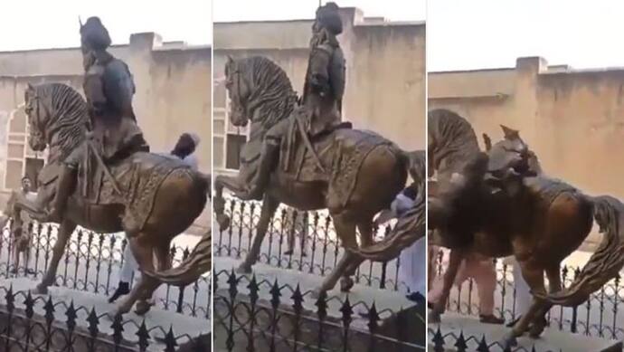 पाकिस्तान के कट्टरपंथियों पर चढ़ा Taliban का रंग; लाहौर किले में लगी महाराणा रणजीत सिंह की मूर्ति तोड़ डाली