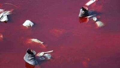खून से पूरी नदी लाल हो गई और उसमें मासूमो के जूते पड़े हैं...वायरल तस्वीर का सच क्या है?