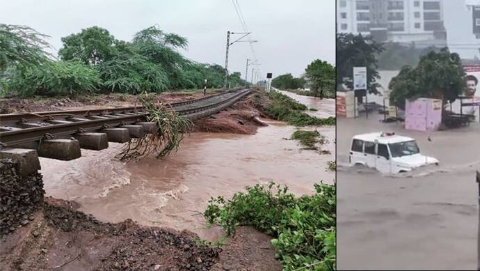Monsoon Alert: गुजरात में टूटा बाढ़ का कहर, अगले 3-4 दिन और पड़ सकते हैं भारी; देखें कुछ videos