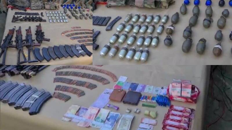 arms ammunitions' recovered from terrorists'