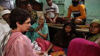 Agra: पुलिस कस्टडी में मारे गए अरुण के परिवार से मिलीं प्रियंका, बोलीं- UP में गरीबों को न्याय नहीं