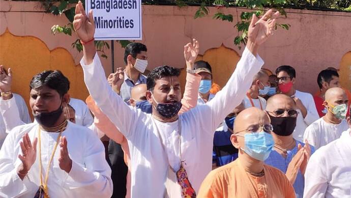 बांग्लादेश में हिंदुओं पर हुए हमले के विरोध में ISKCON ने दुनियाभर के 150 देशों में 'कीर्तन' करके जताया विरोध