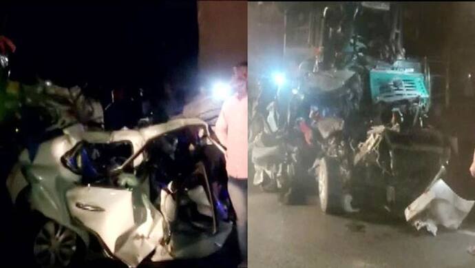 मुंबई-आगरा हाइवे पर कोहराम: आपस में टकराईं 8-10 गाड़ियां, अंदर फंसे कई लोग, 4 के मरने की खबर
