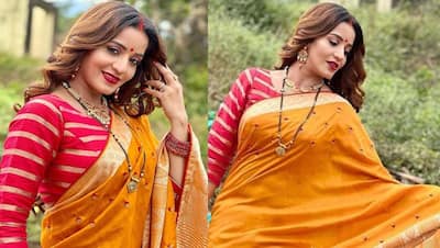 Chhath 2021: पीली साड़ी, सिंदूर और मंगलसूत्र पहन छठ पूजा के लिए तैयार हुई भोजपुरी एक्ट्रेस Monalisa