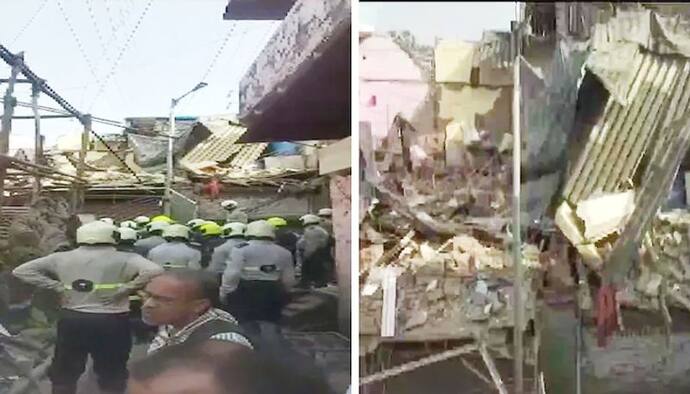 MUMBAI में नहीं थम रहा हादसों का सिलसिला: भरभराकर गिरी 3 मंजिला इमारत, मलबे में दबे 9 लोगों को यूं बचाया