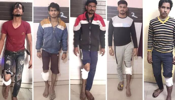 UP Police ने पांचों अपराधियों को पैर में एक ही जगह मारी गोली, जानिए बदमाश किस वारदत को दे रहे थे अंजाम