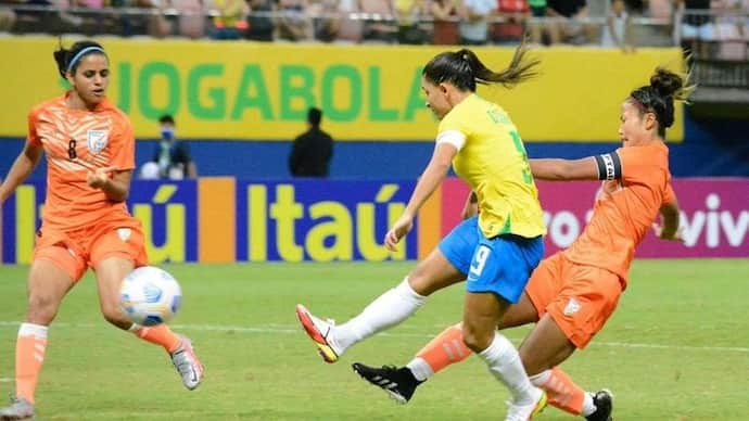 Women's Football: ब्राजील के खिलाफ भारतीय महिला फुटबॉल टीम की करारी हार