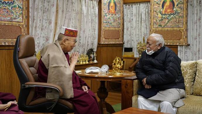 तिब्बती धर्मगुरु दलाई लामा से मिलने उनके घर पहुंचे आरएसएस प्रमुख मोहन भागवत, तिब्बत समेत कई मुद्दों पर चर्चा